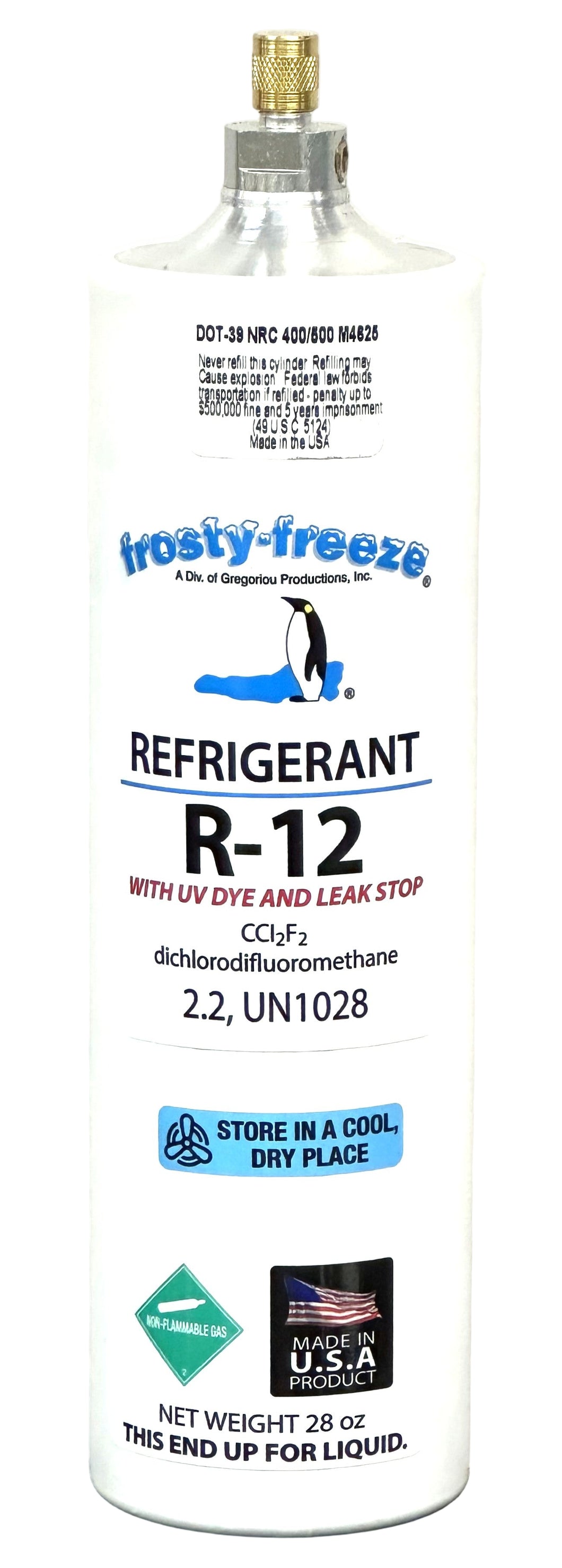 R12, (FREON 12), 28 oz. DYTEL UV Leak Detector Dye & Leak Stop