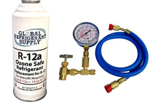 R12a Refrigerant 6 oz. Can, Professional Check and Charge It Kit