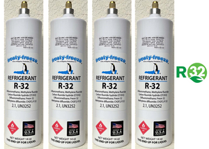 R32, R-32, Refrigerant, (4) 14 oz. Cans Low Global Warming Potential, Alternative to R410A