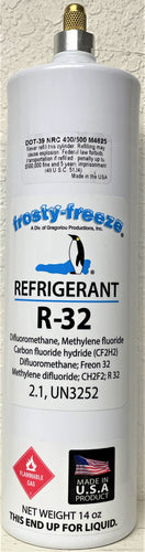 R32, R-32, Refrigerant, (1) 14 oz. Can Low Global Warming Potential, Alternative to R410A