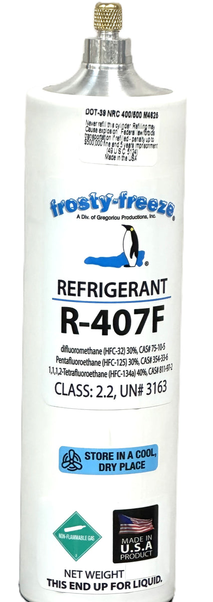 R407F, 28 oz., Refrigerant, Professional Check & Charge-It Kit – Frosty ...