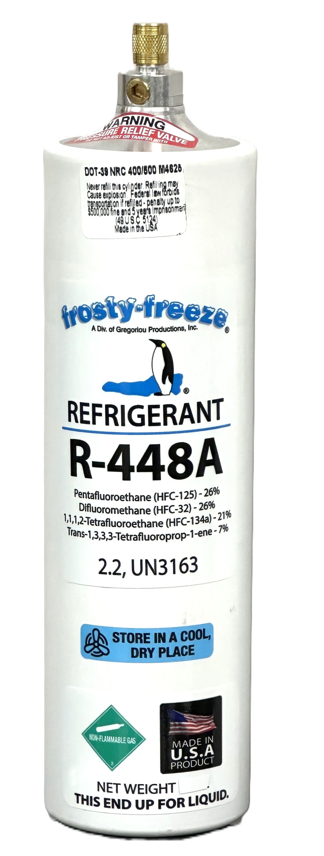 R448a, Refrigerant 20 oz., Same Day Fast UPS Shipping, IN STOCK!