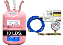 R454b, Refrigerant, 10 Lbs. Recharge Kit, Gauge, Hose and System Adapters