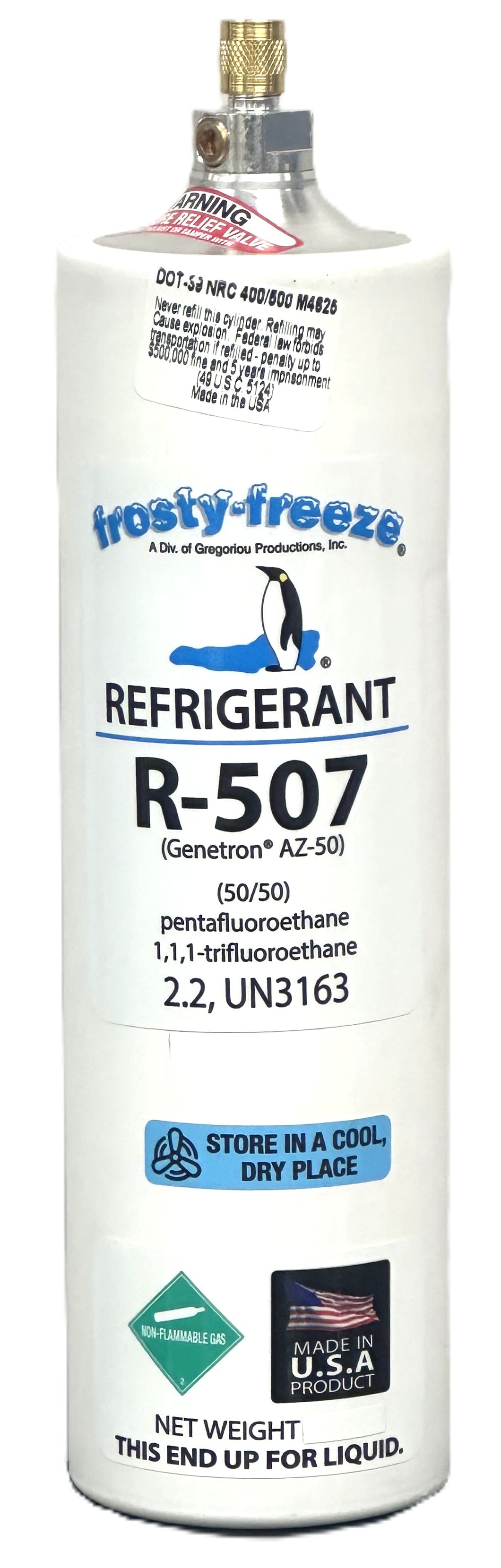 R507a Refrigerant, 20 oz., R22 & R502 Drop-In Replacement In-Stock! Fast UPS Shipping
