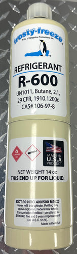 R600a, R-600, Isobutane, Large 14 oz. Can, CGA600 Top, Refrigerant Grade