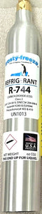 R744 Refrigerant, 14.5 oz., Carbon Dioxide, CO2, UN1013, Class 2, Hi Pressure