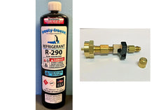 R–290, R290, "LARGE" 14.1 oz. Cylinder, Modern Industrial Refrigerant CGA600 Valve
