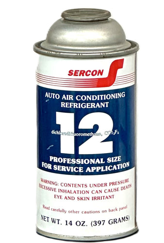 R12 Refrigerant, 14 oz. Can, SERCON Auto Air Conditioner Refrigerant