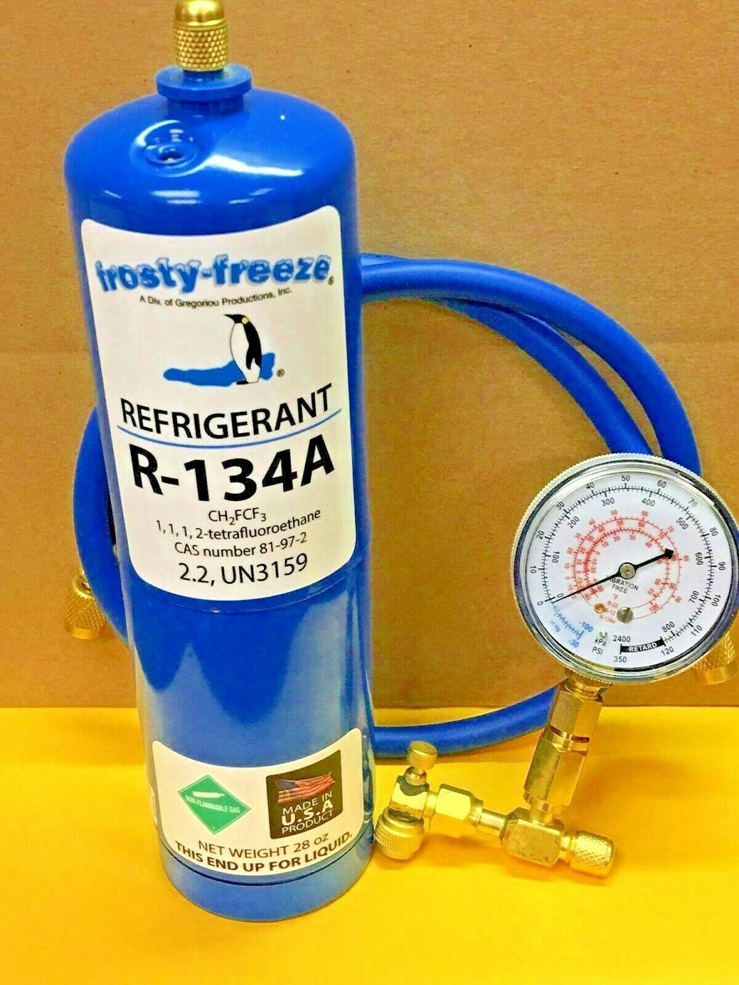 Wine Cooler, R134a Refrigerant Recharge Kit, 28 oz., w/Check & Charge-It Gauge