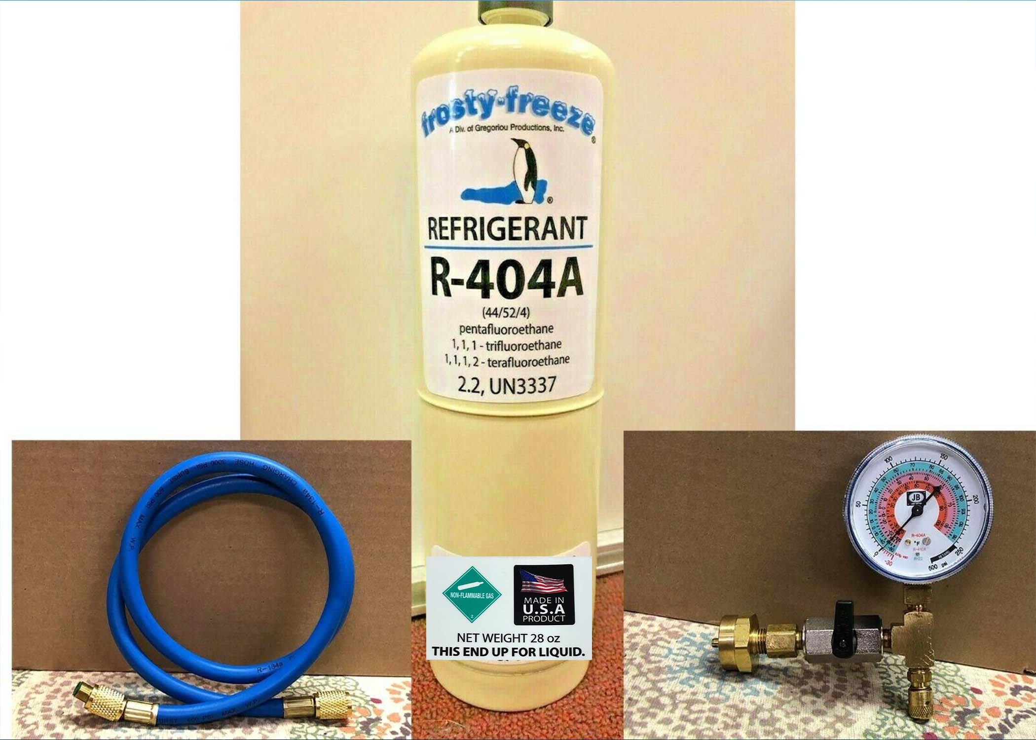 Wine Cooler, R410a Refrigerant Recharge Kit, 28 oz., w/Check & Charge-It  Gauge