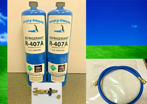 R407A, Refrigerant, (2) 20 oz. Can Kit, Can Taper, Low Medium Temp Refrigeration