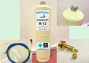 R12 Refrigerant, Dichlorodifluoromethane, 15 oz Can, CGA600 Recharge Kit R12 New