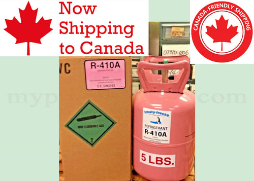 R410a Refrigerant 410, 5 lb. Sealed Cylinder, A/C Recharge, FOR CANADA CUSTOMERS