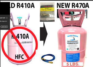 R470a (HFO) 5 lb "NO-HFC's" ASHRAE, EPA SNAP Approved Replacement Recharge Kit A