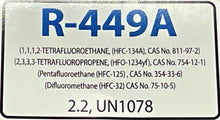 R449a New 7.5 Lb. Refrigerant A1-ASHRAE Certified, EPA Approved Air Conditioning