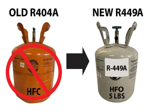 R449a (HFO) 5 Lbs. "NO-HFC's" A1-ASHRAE Certified, EPA SNAP Approved Replacement