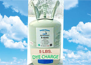 r404a, 404a, r-404a, Refrigerant 5 Lb. with 8 oz UV Florescent Leak Detect Dye