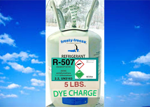 R507a Refrigerant, 5 lb., with UV Dye R--22 and R502 Replacement Option A/C&R