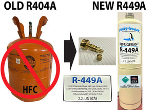 R449a (HFO) 15 oz. "NO-HFC's" EPA & ASHRAE Approved, Includes CGA600 Can Taper