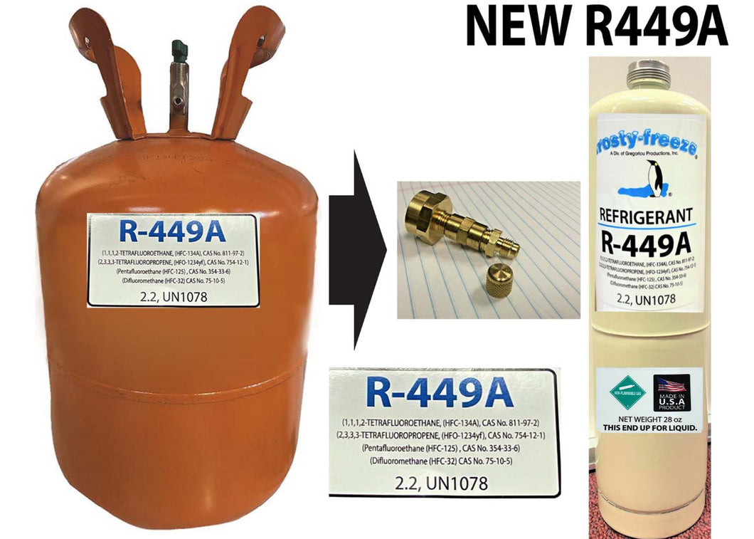 R449a 28 oz. A1-ASHRA & EPA SNAP Accepted New Style Replacement Refrigerant
