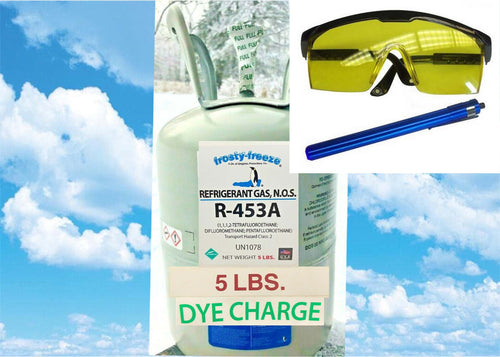 R453a EPA & ASHRAE APPROVED, 5 Lb., UV Dye Kit, NewR22Drop-in Replacement