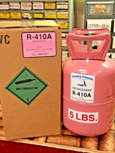 R410a, R-410 Refrigerant 410, 5 lb. Sealed Cylinder, Screwdriver & Valve Tool