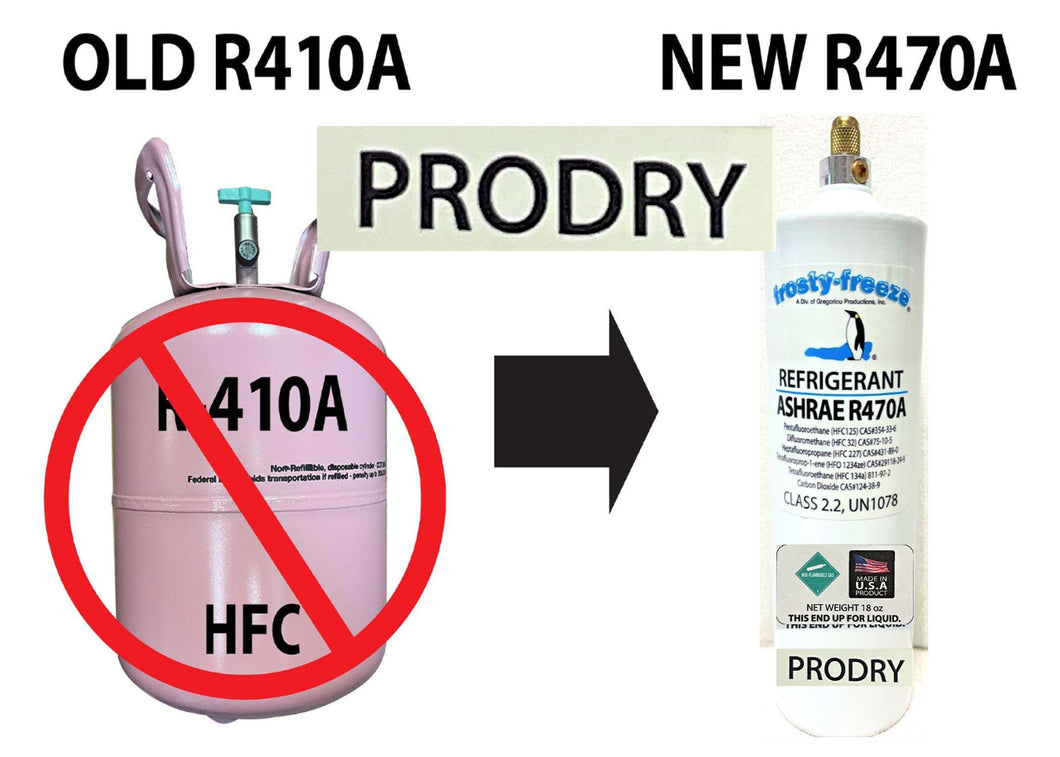 R470a (HFO) 18 oz., PRO-DRY Moisture Remover,  