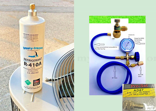 R410A, 410a, R-410a, Refrigerant, Air Conditioner, 1.43lbs, 650g (23 oz.) KIT A