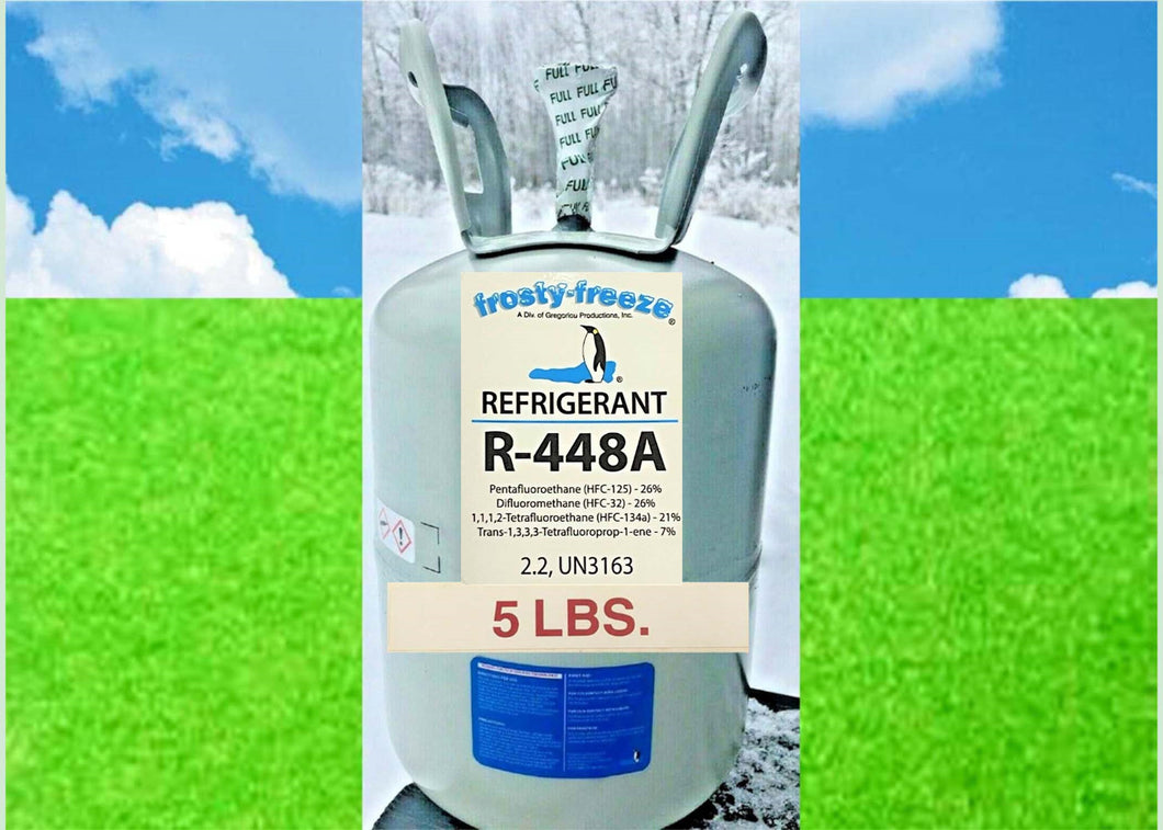 R448a Refrigerant, 5 Lb., Replacement R404a & R22 Commercial Refrigeration App