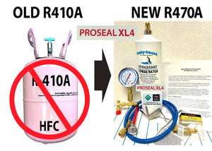 R470a, 23 oz. Refrigerant with ProSeal System Leak Sealer Recharge, ASHRAE & EPA