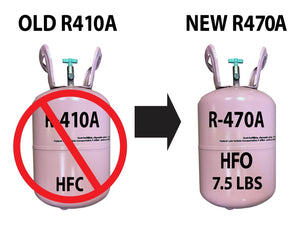 R470a (HFO) 7.5 lb "NO-HFC's" A1-ASHRAE Certified, EPA SNAP Approved Replacement