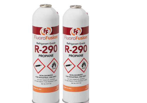 R–290, (2) Large 14 oz. Cans, FluoroFusion, Refrigerant Grade Propane