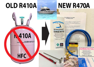 R470a (HFO) 18 oz. "NO-HFC's" EPA Approved, Instructions, Tap, Hose, Boat A/C
