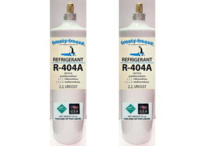 R404a, R404, R-404, 404a Refrigerant Total 2.5 lbs.  (2) 20 oz. Cans