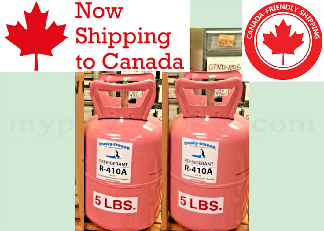 R410a Refrigerant 410,(2)  5 lb. Tanks Sealed A/C Recharge, FOR CANADA CUSTOMERS
