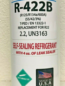 Refrigerant R422B, 28 oz. Can, R22 Replacement Drop-In, STOP LEAK, Pro-Seal XL4