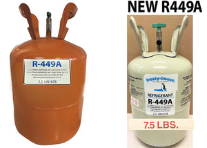 R449a 7.5 Lbs. A1-ASHRA & EPA SNAP Accepted New Style Replacement Refrigerant
