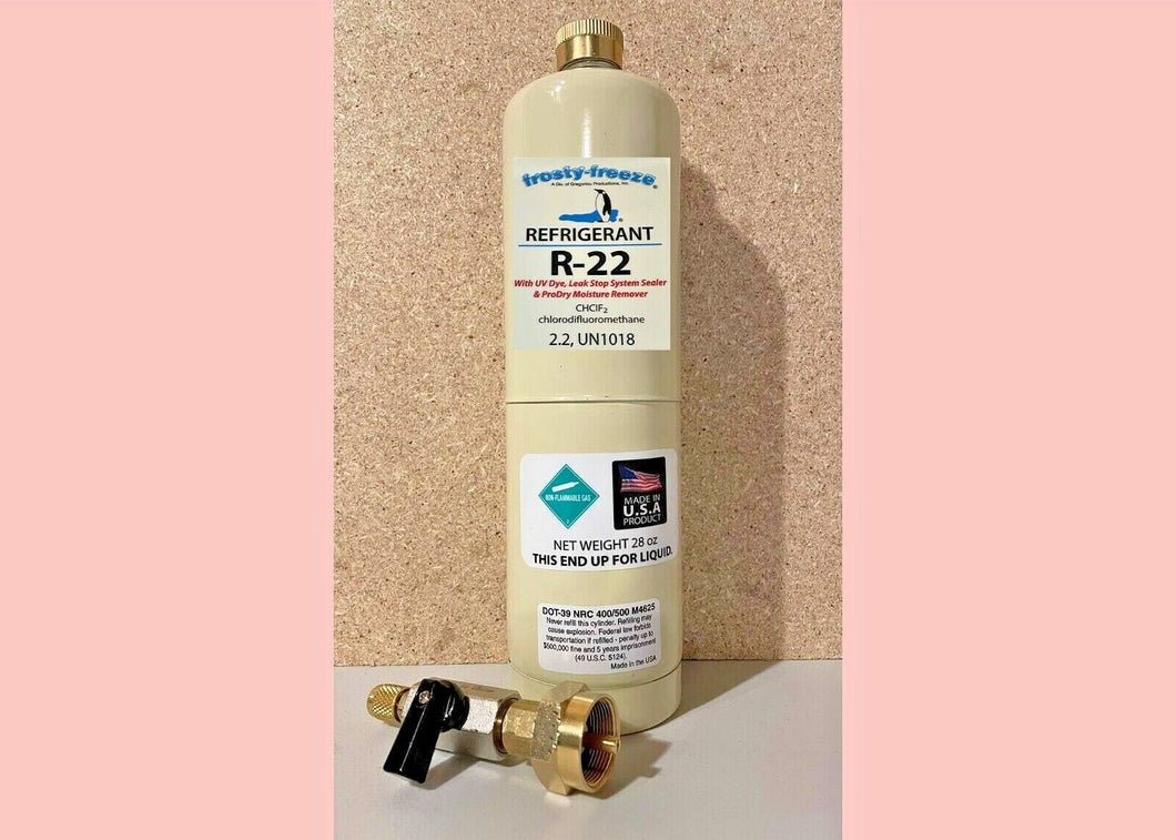 Refrigerant22, Recharge Kit w/Leak Stop, Moisture Remover UV Leak Detection Dye