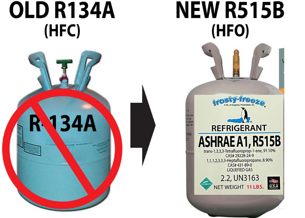 R515b (HFO) 11 Lb. NO-HFC's ASHRAE & EPA Approved Drop-in Replacement