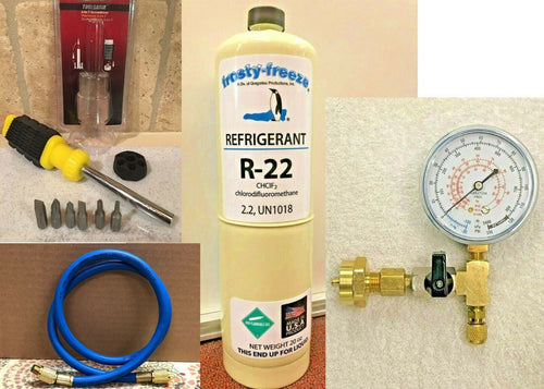 R22new, R-22refrigerant 22, Air Conditioning, Refrigeration, 20 oz Can Pro Kit