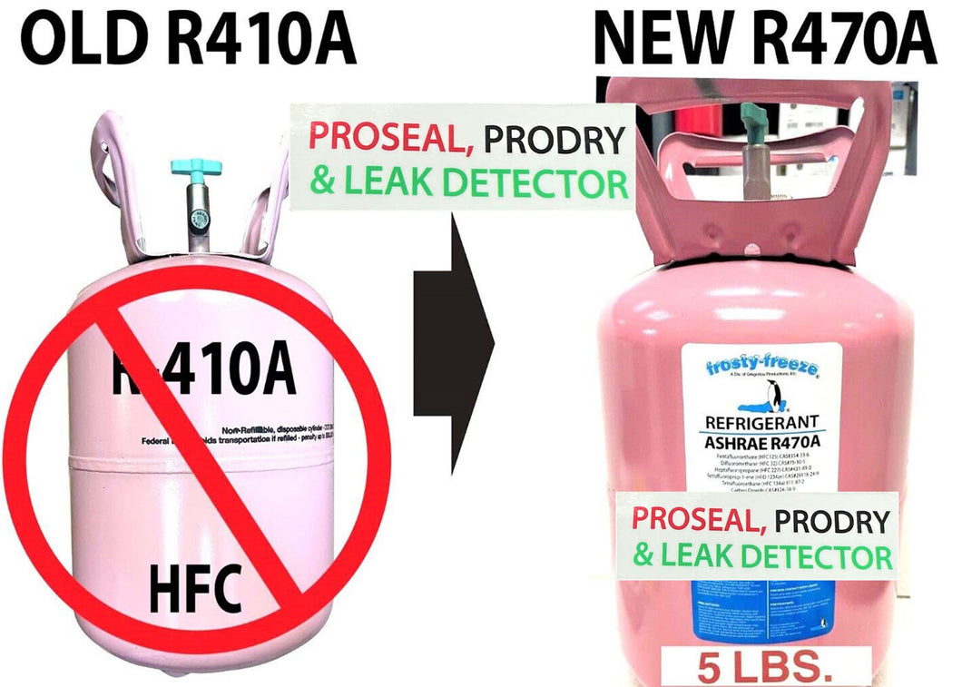 R470a 5 lb. Refrigerant *with ProSeal-ProDryXL4 & UV Dye, ASHRAE, EPA Accepted