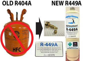R449a (HFO) 20 oz. "NO-HFC's" EPA & ASHRAE Approved, Includes CGA600 Can Taper