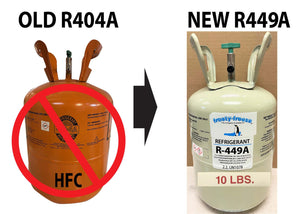 R449a (HFO) 10 Lbs. "NO-HFC's" ASHRAE Certified, EPA SNAP Approved Replacement