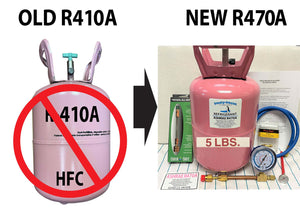 R470a (HFO) 5 lb., "NO-HFC's", EPA Approved, Includes STOP LEAK DIY Instructions