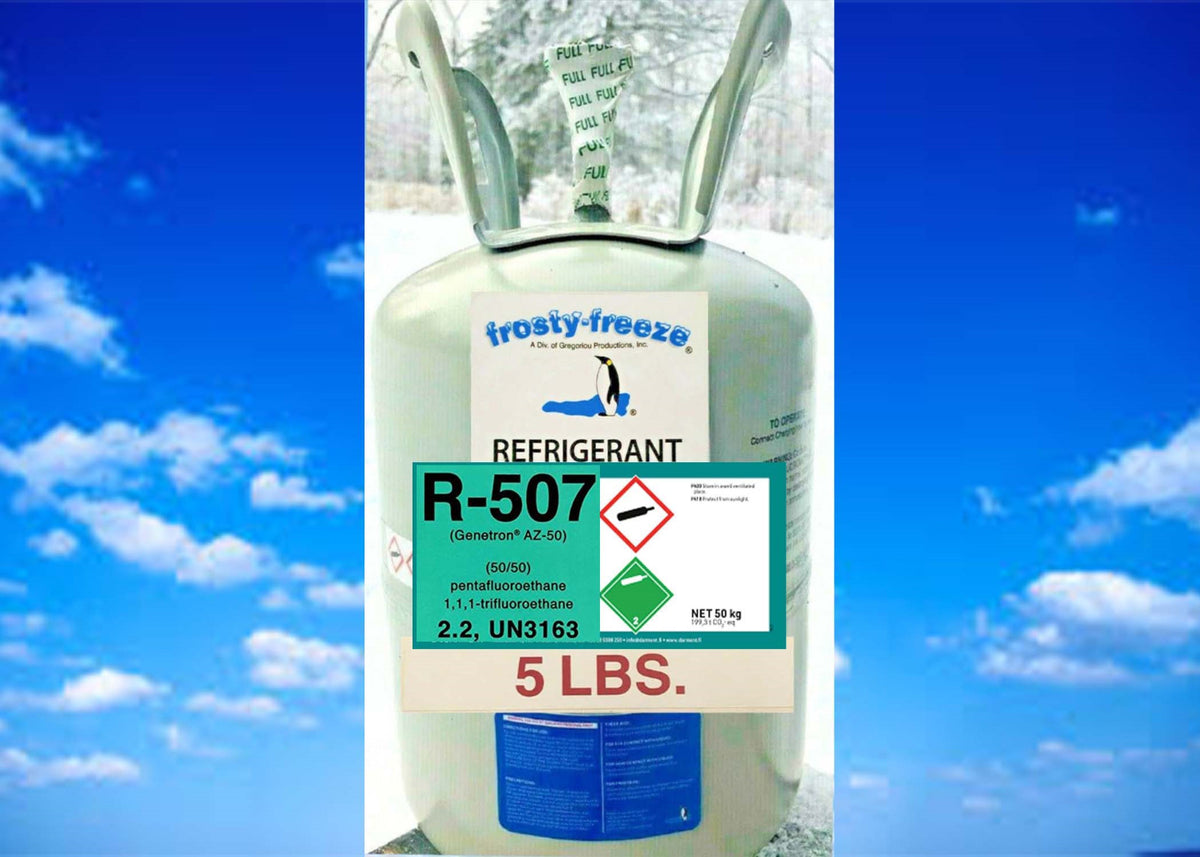 R507a Refrigerant, 5 lb., R--22 and R502 Replacement Option A/C & Refr ...