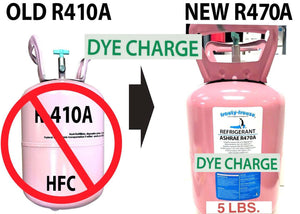 R470a Refrigerant w/UV DYE, 5 lb. ASHRAE, EPA SNAP Approved, Home A/C Recharge