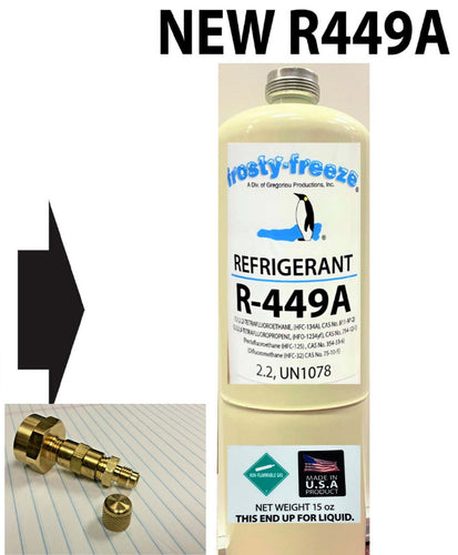 R449a, HFO 15 oz., Residential A/C Coolant, Includes CGA600 Can Taper