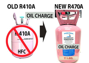 R470a Refrigerant, 11 lb. with Oil ASHRAE, EPA SNAP Approved, Home A/C Recharge