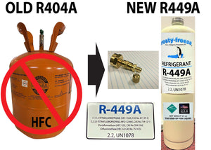 R449a (HFO) 23 oz. "NO-HFC's" EPA & ASHRAE Approved, Includes CGA600 Can Taper