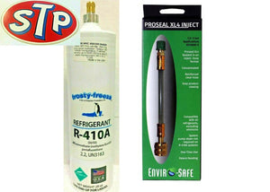 R410a Refrigerant & ProSeal XL4, System Leak Sealer, 28 oz Can, STP Sticker